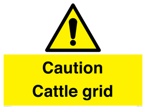 Caution Cattle grid